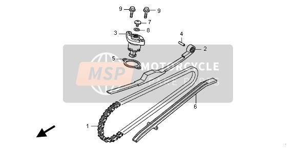 Honda WW125 2013 CAM CHAIN & TENSIONER for a 2013 Honda WW125